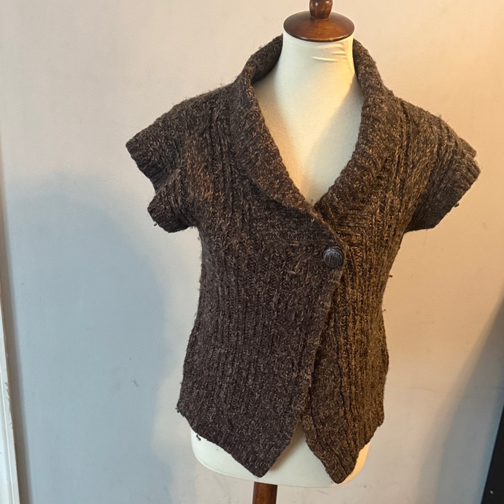 Merona Brown Short Sleeve Cardigan